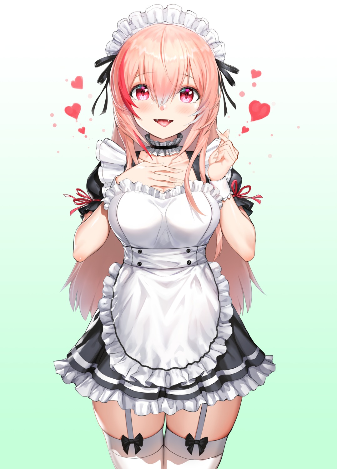 cleavage girls_frontline greem_bang m4_sopmod_ii_(girls_frontline) maid stockings thighhighs