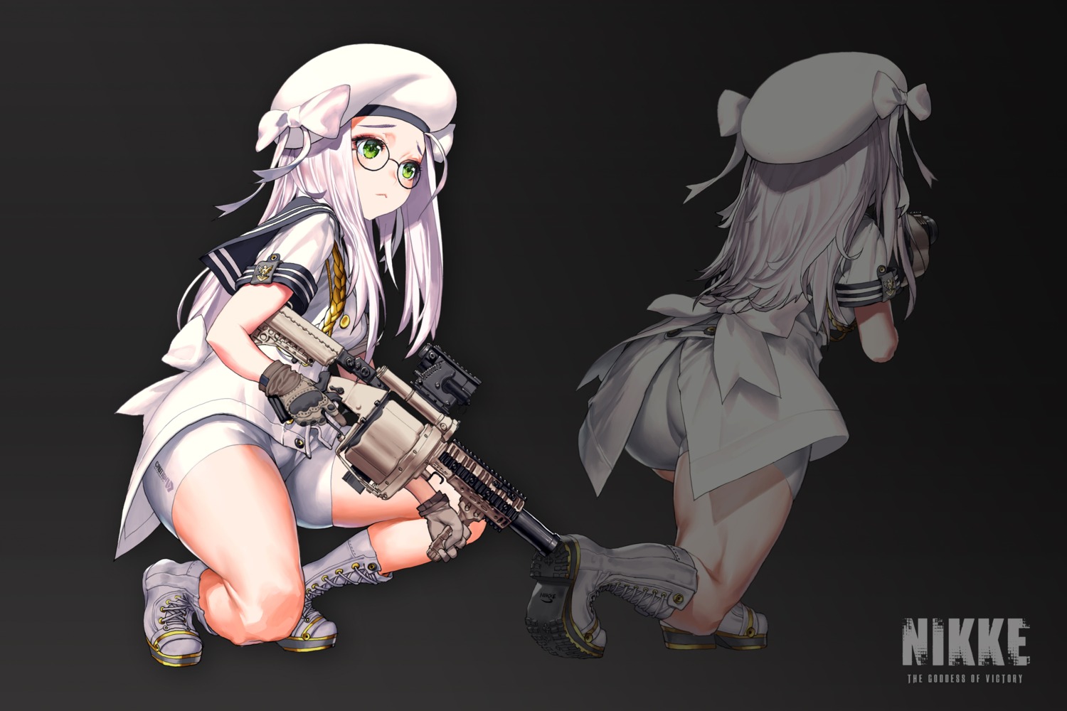 ass goddess_of_victory:_nikke gun kim_hyung-tae megane neon_(nikke) seifuku shift_up