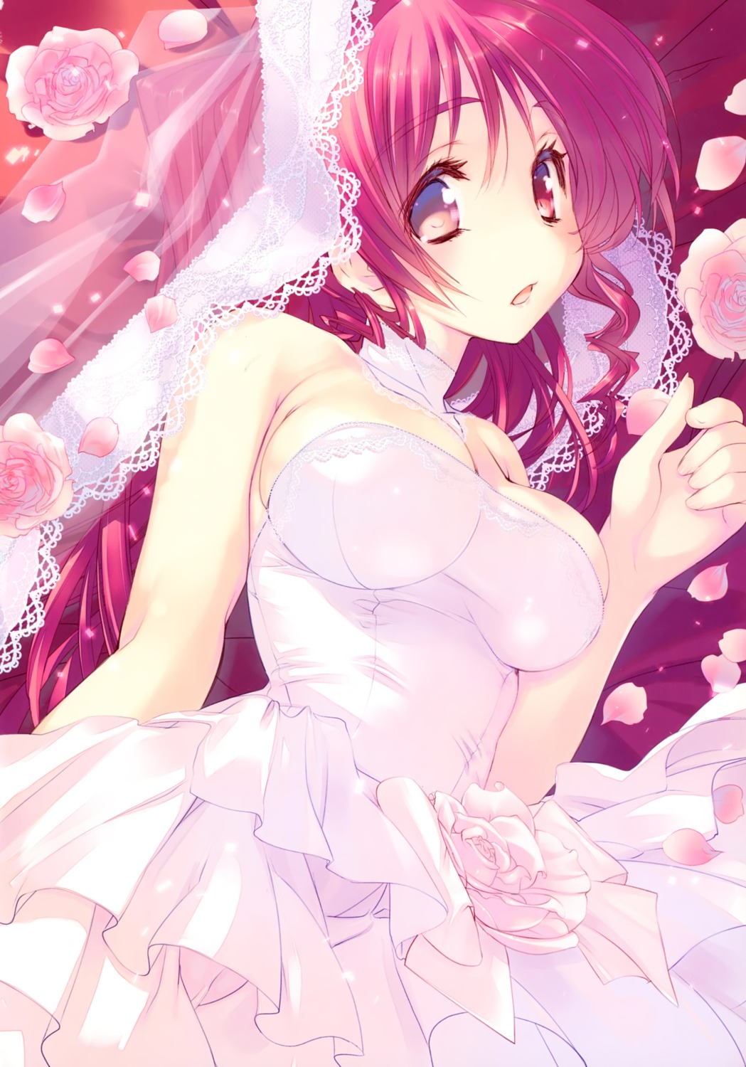 amaduyu_tatsuki dress kousaka_tamaki to_heart_(series) to_heart_2 wedding_dress