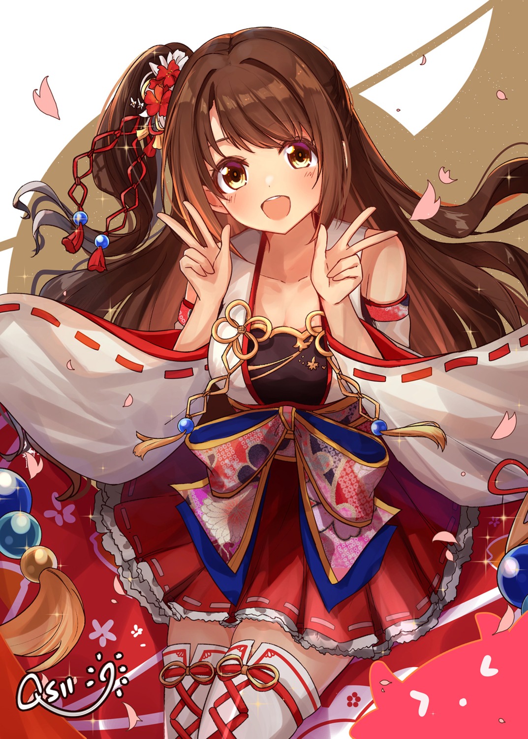 miko qs11 shimamura_uzuki the_idolm@ster the_idolm@ster_cinderella_girls thighhighs