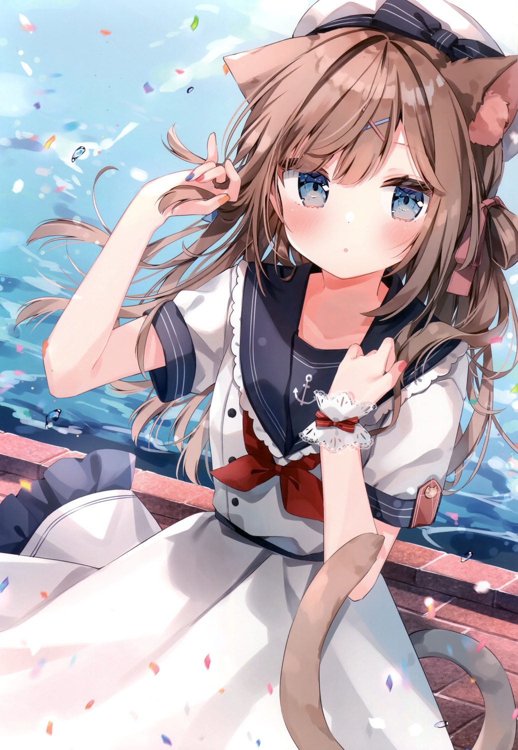 animal_ears nekomimi pirori_kingdom pirorikin seifuku tail