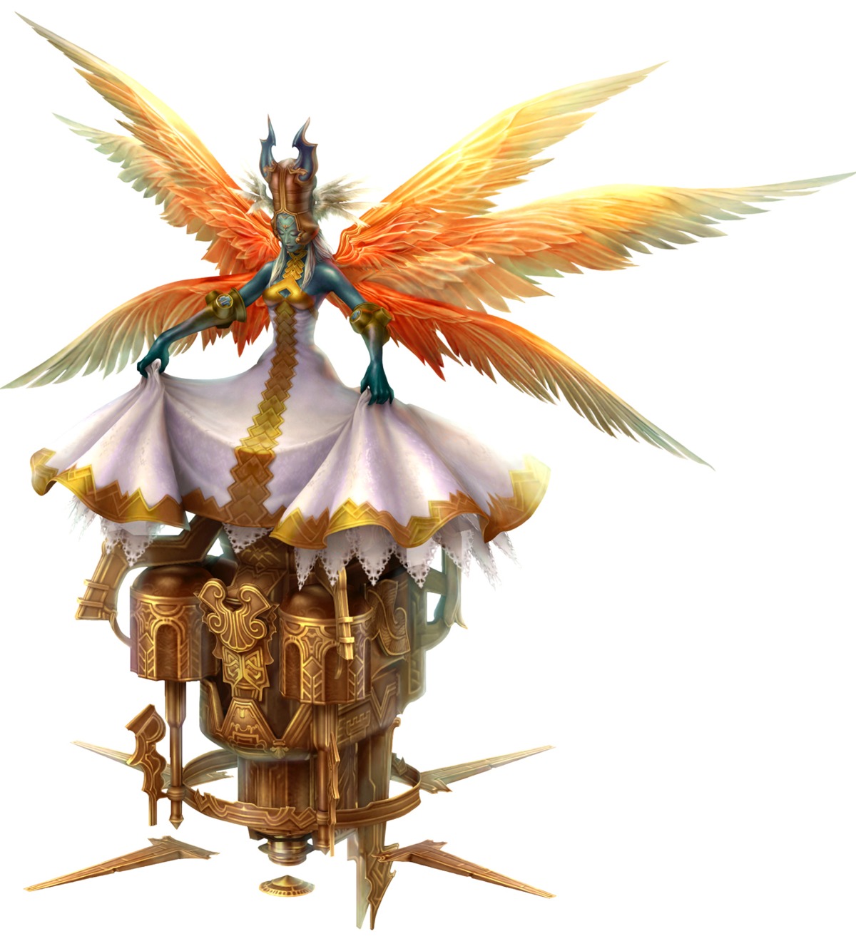 cg dress final_fantasy final_fantasy_xii horns ultima wings