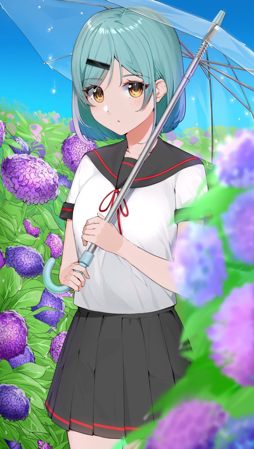 seifuku suzuharu_toufu umbrella