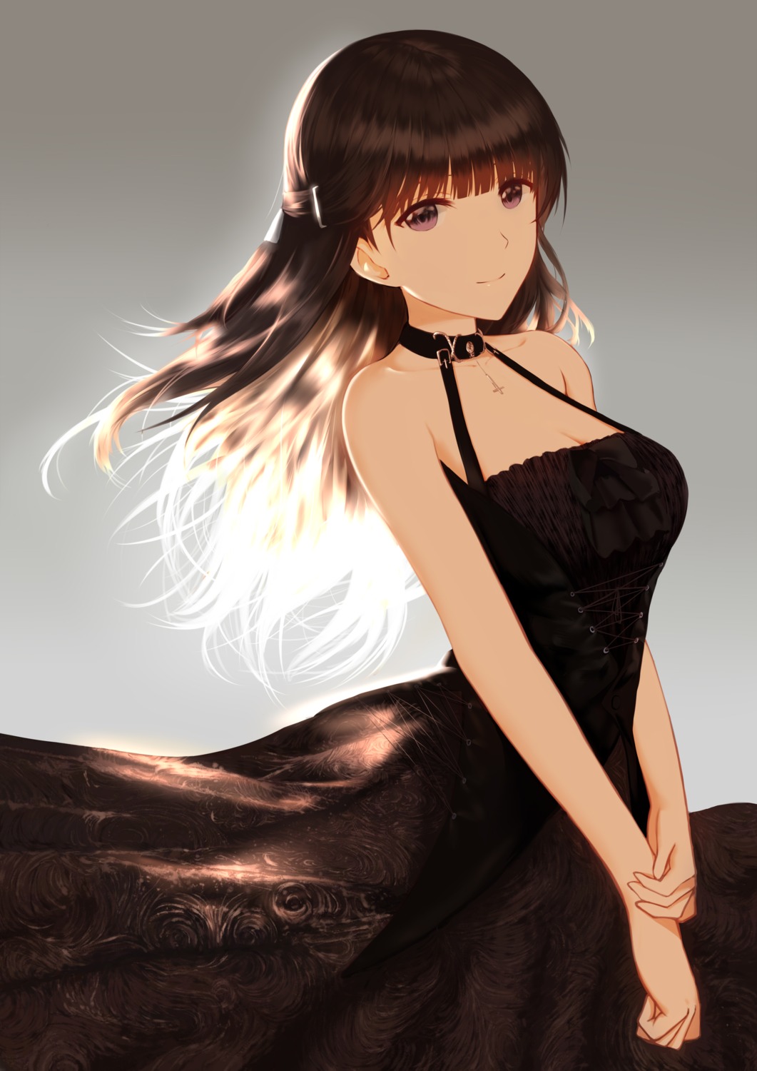 an_yasuri cleavage dress