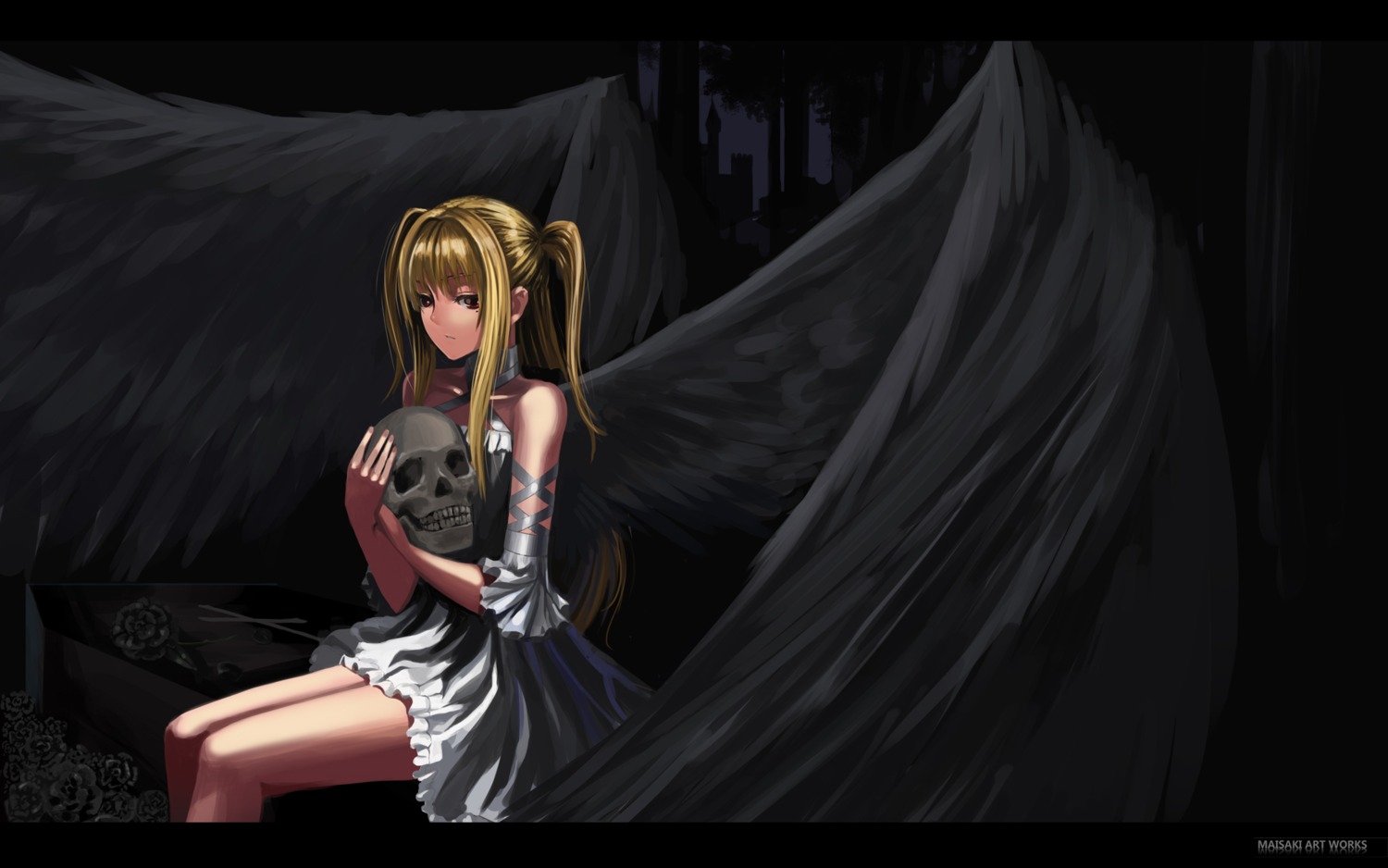 maisaki maria_holic shidou_mariya trap wallpaper wings