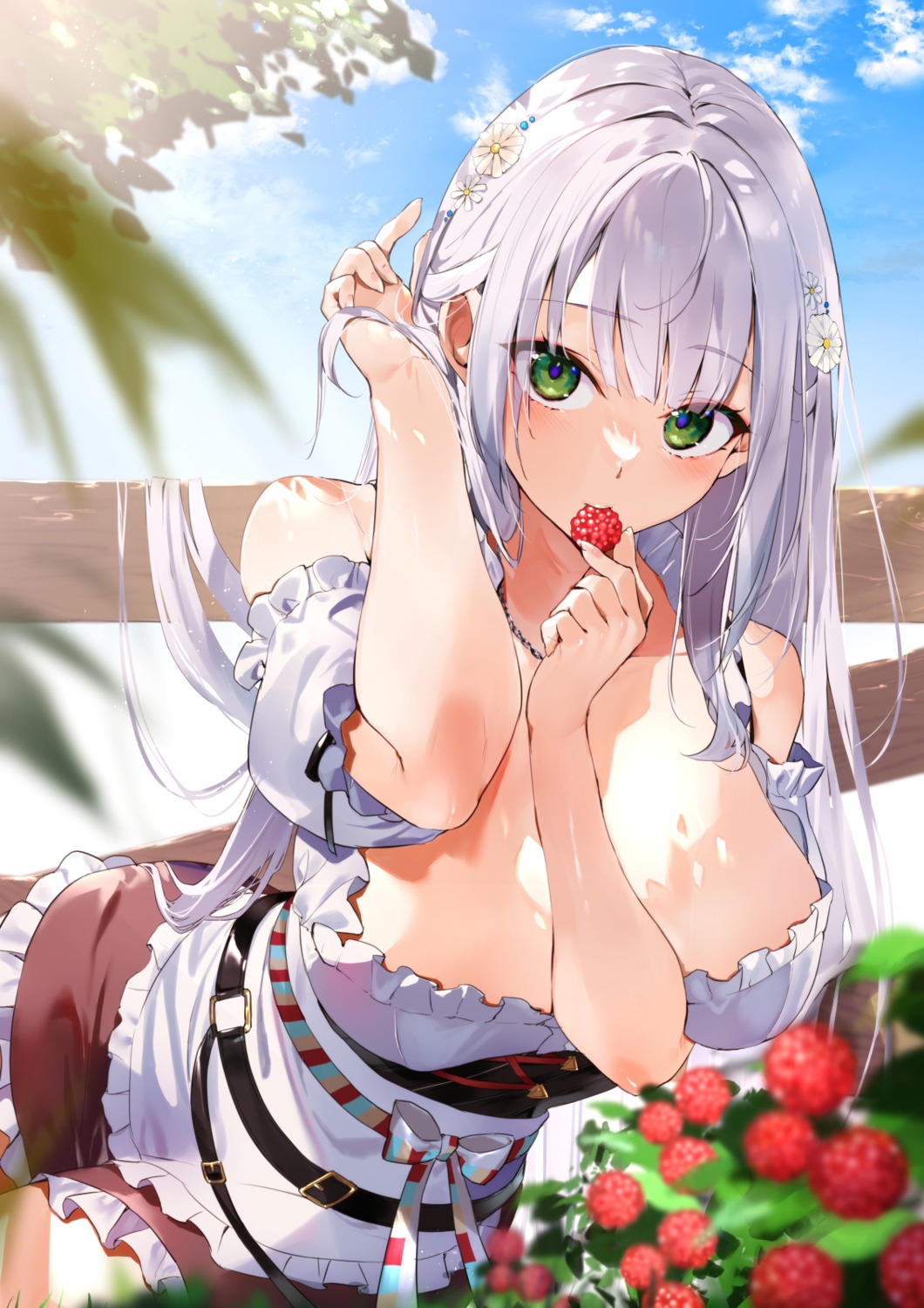 breast_hold hololive kasumi_komo no_bra shirogane_noel