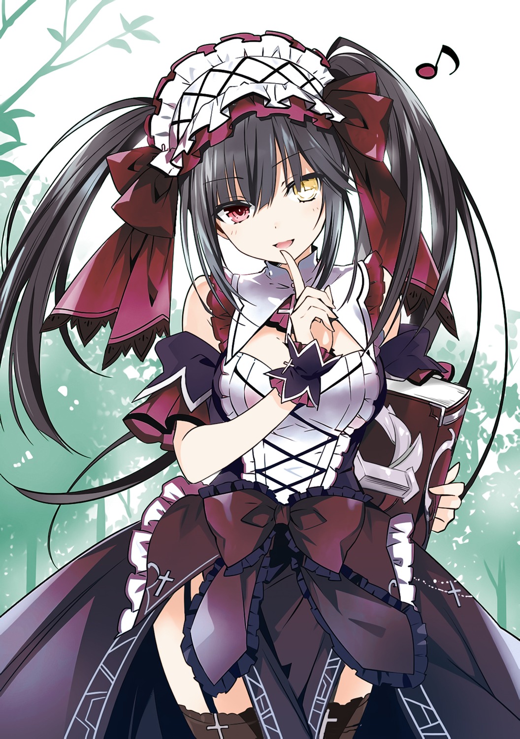 date_a_live gothic_lolita heterochromia lolita_fashion stockings thighhighs tokisaki_kurumi tsunako