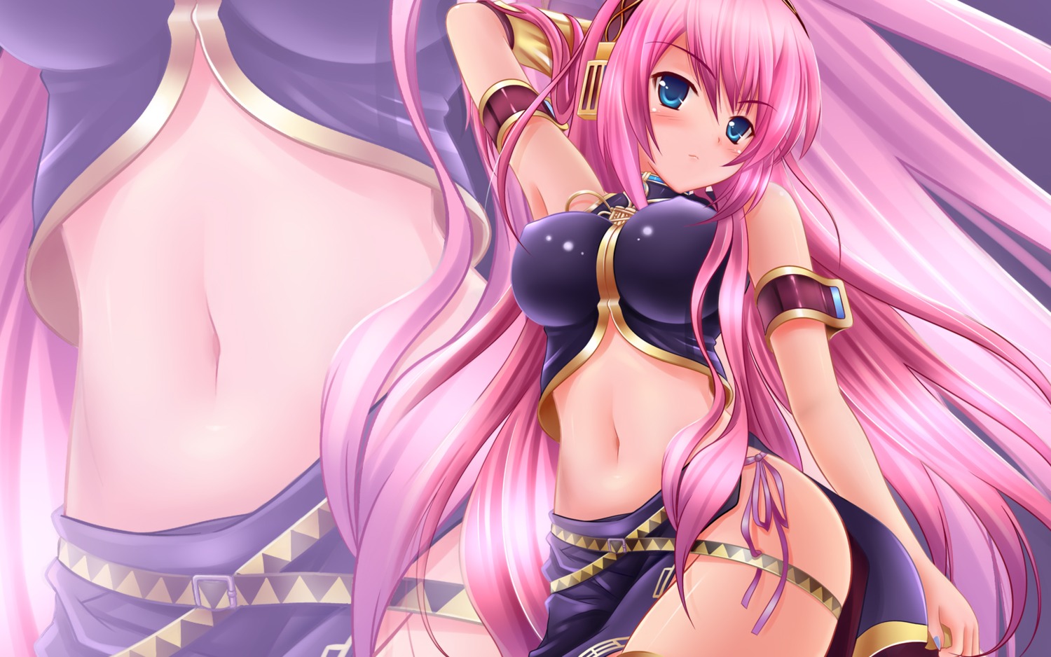 erect_nipples megurine_luka obiwan vocaloid wallpaper