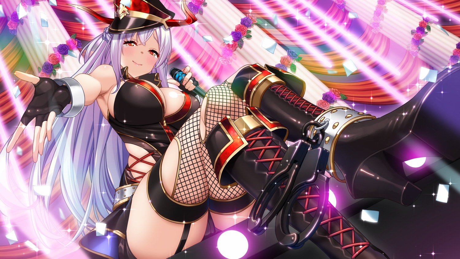 baffu fishnets game_cg heels maokatsu!_-maou_to_yuusha_no_idol_seikatsu- stockings thighhighs wonder_fool