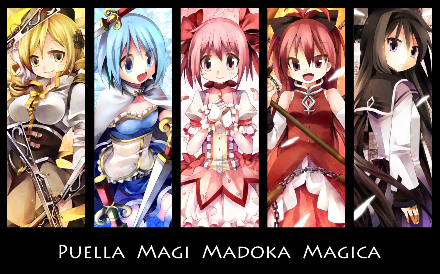 akemi_homura kaname_madoka mahou_shoujo_madoka_magica miki_sayaka ringpearl sakura_kyouko tomoe_mami