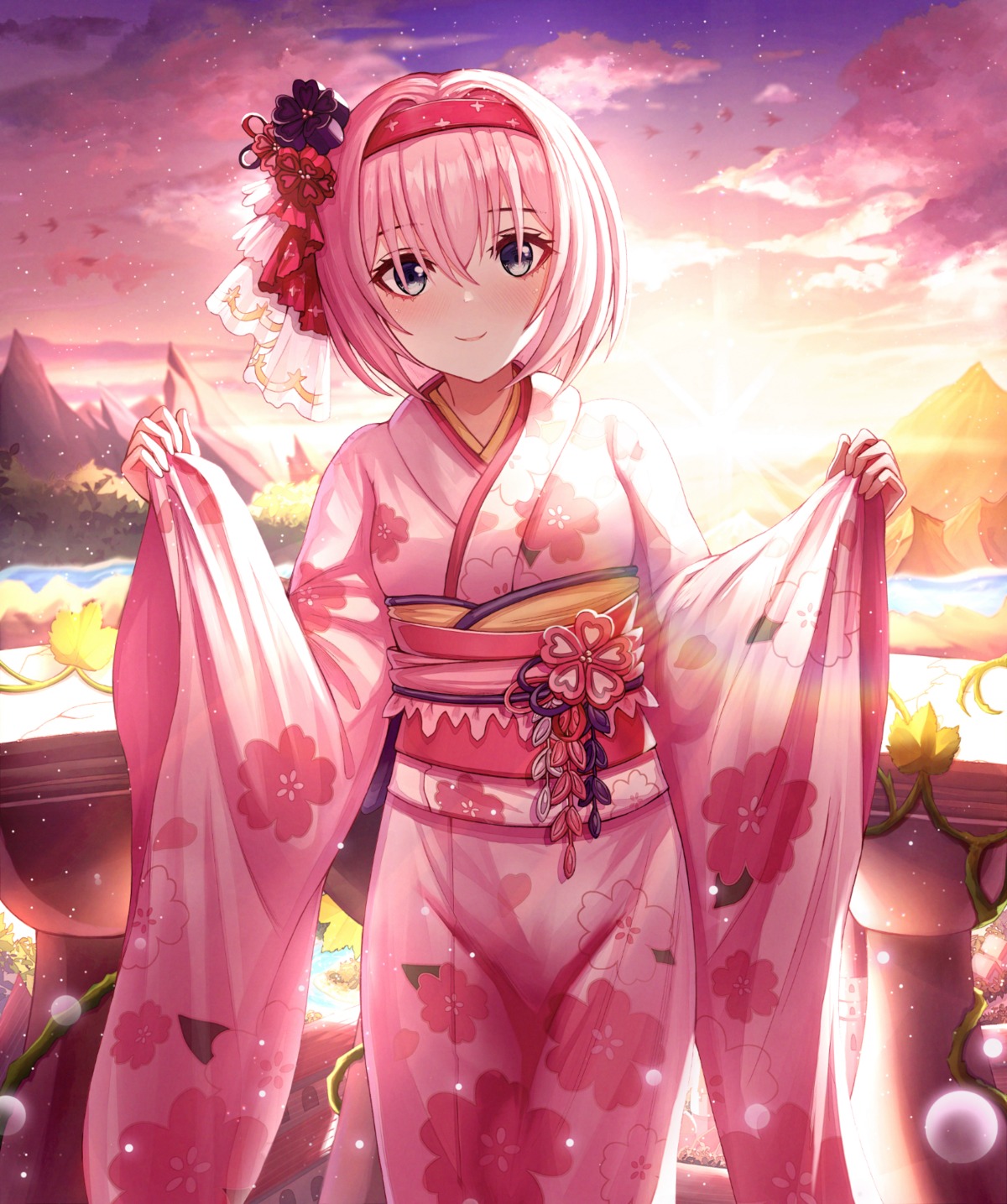 kimono kusano_yui necoring862 princess_connect princess_connect!_re:dive