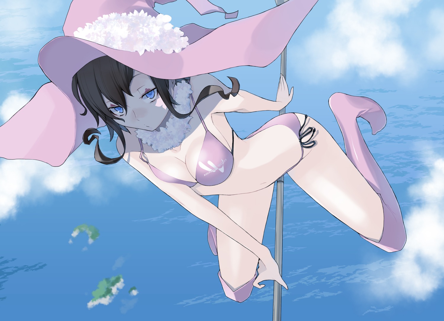 bikini cleavage swimsuits thighhighs v_lila_f witch yasuda_suzuhito yozakura_quartet