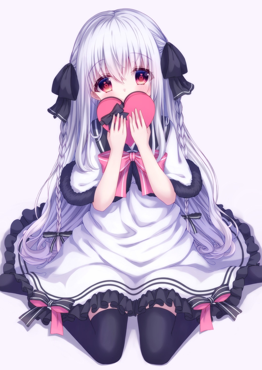 dress siratomomizi thighhighs valentine