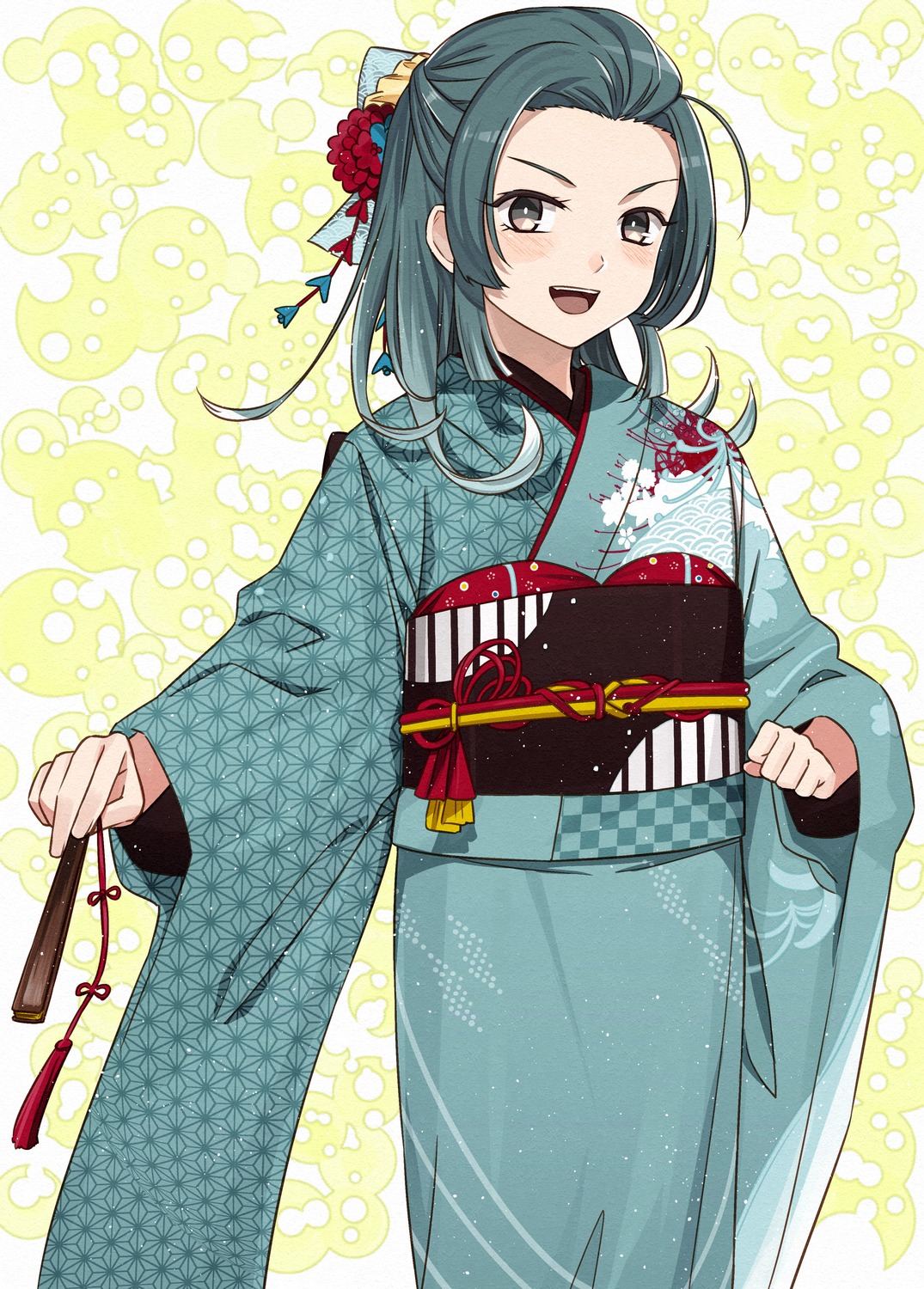 kanmiya_shinobu kantai_collection kimono suzunami_(kancolle)