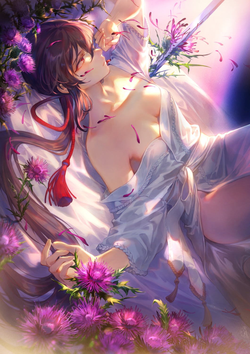 mashu_(003) no_bra nopan open_shirt photoshop see_through yukata