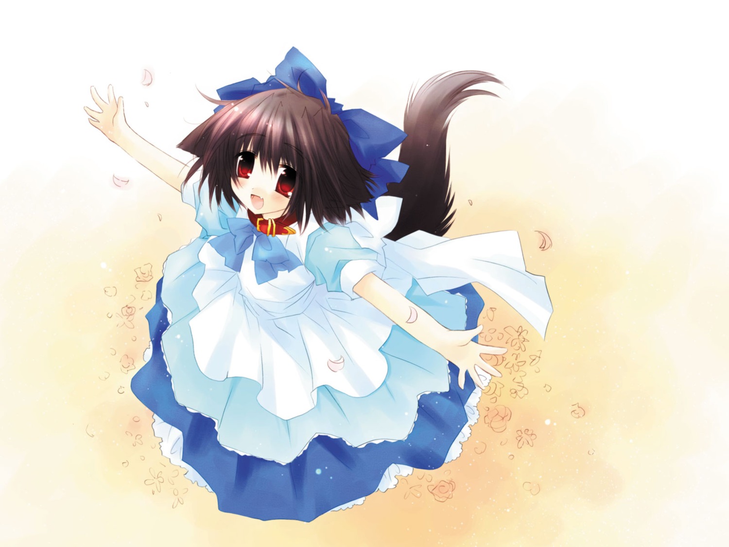 animal_ears dress inumimi sakurazawa_izumi tail wallpaper