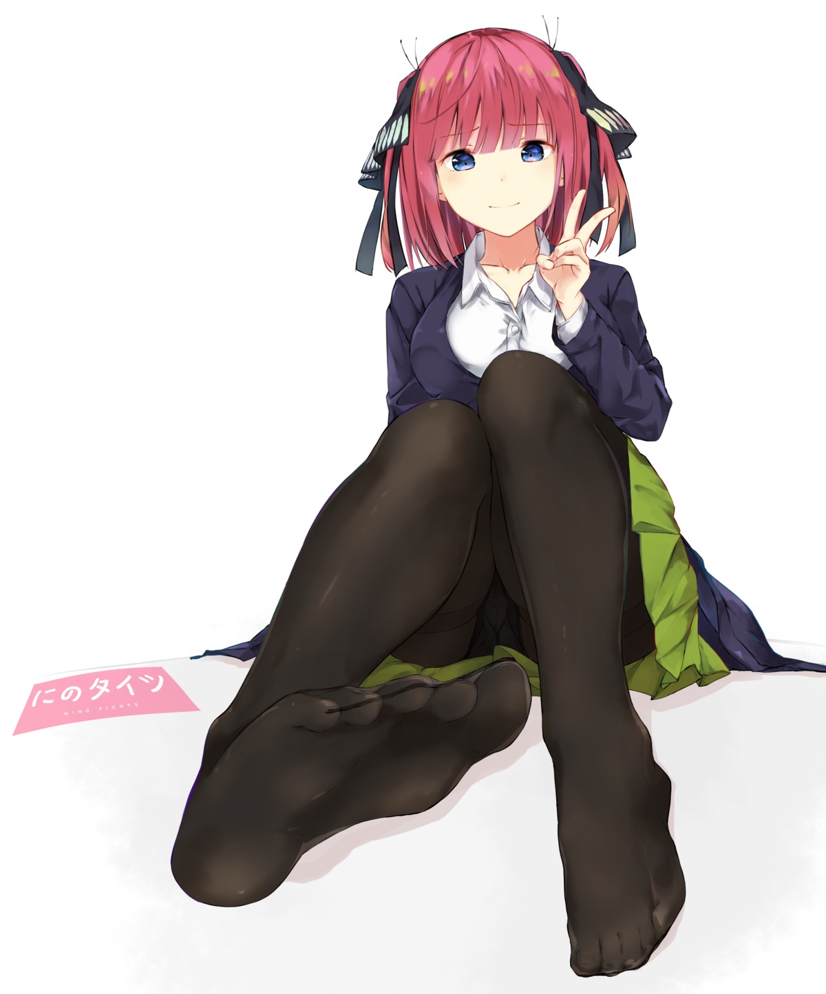 5-toubun_no_hanayome cameltoe feet nakano_nino pantsu pantyhose rauto seifuku skirt_lift sweater