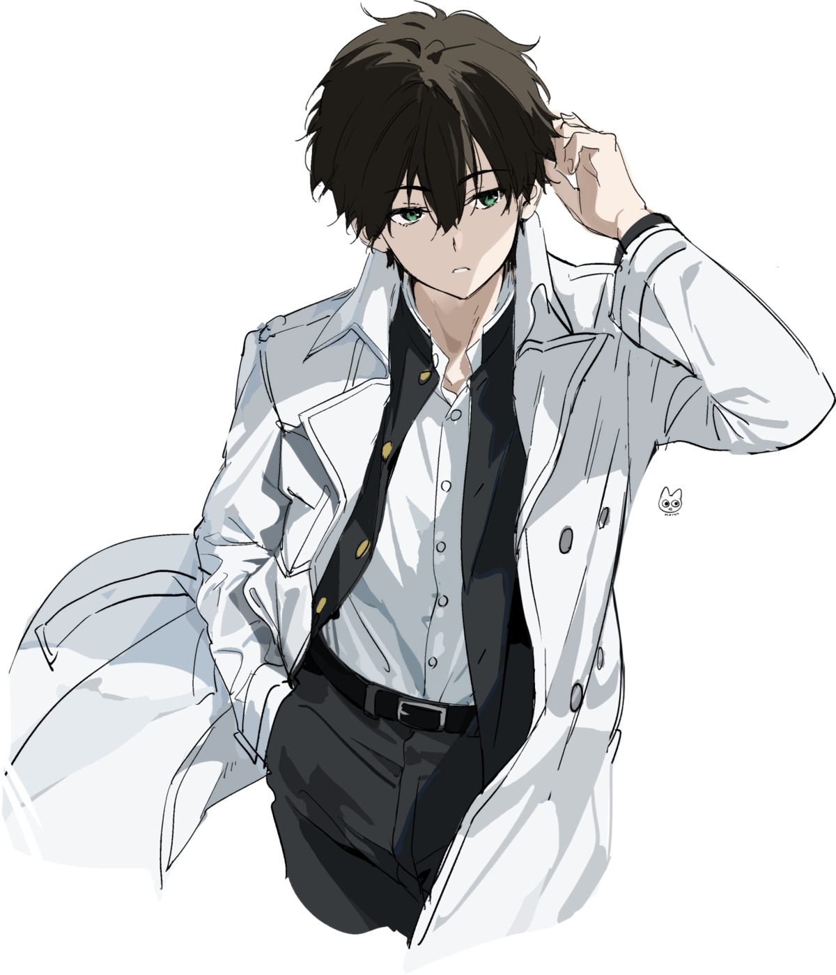 hyouka male mery_(yangmalgage) oreki_houtarou seifuku