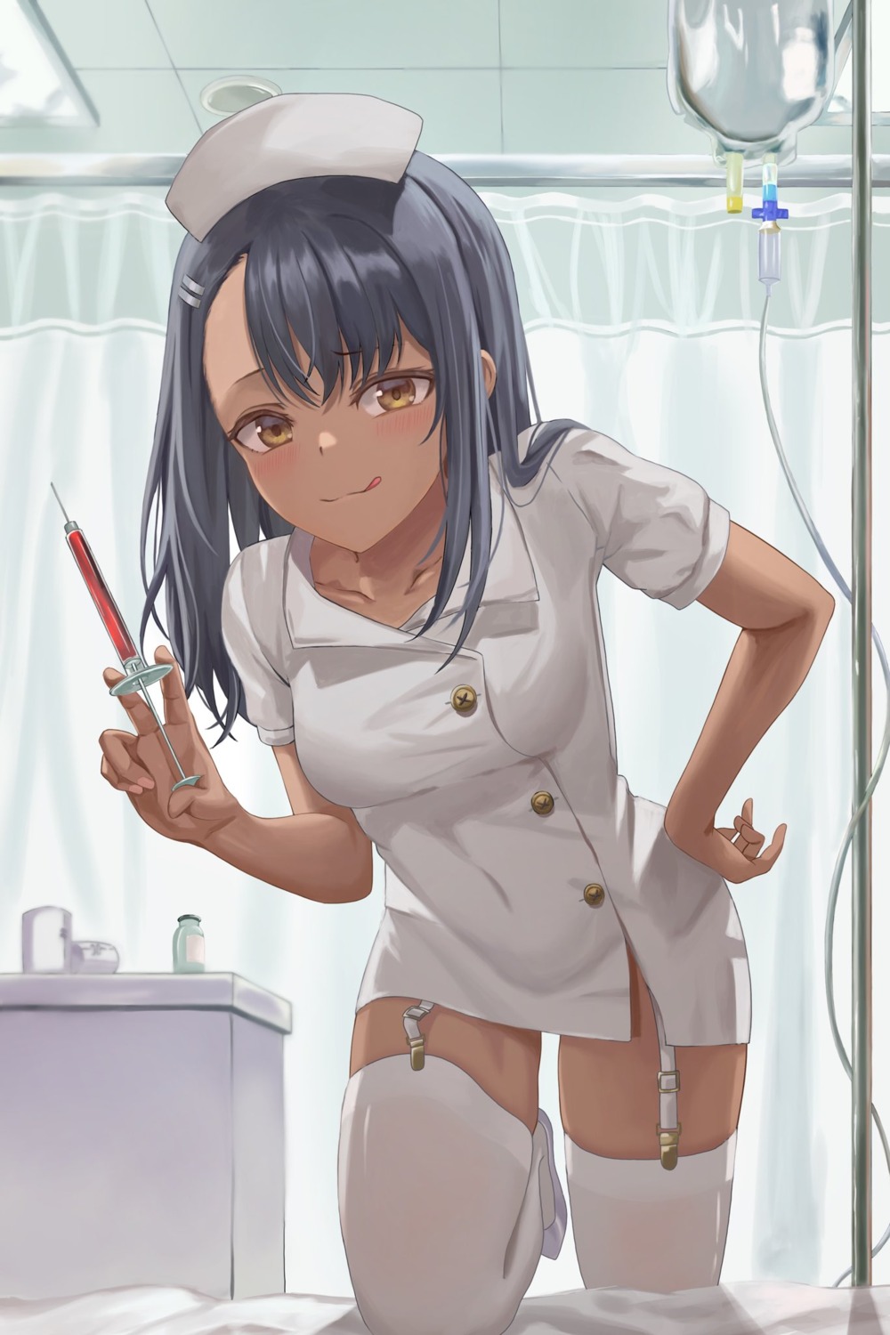 ijiranaide_nagatoro-san nagatoro_hayase nurse stockings thighhighs yj