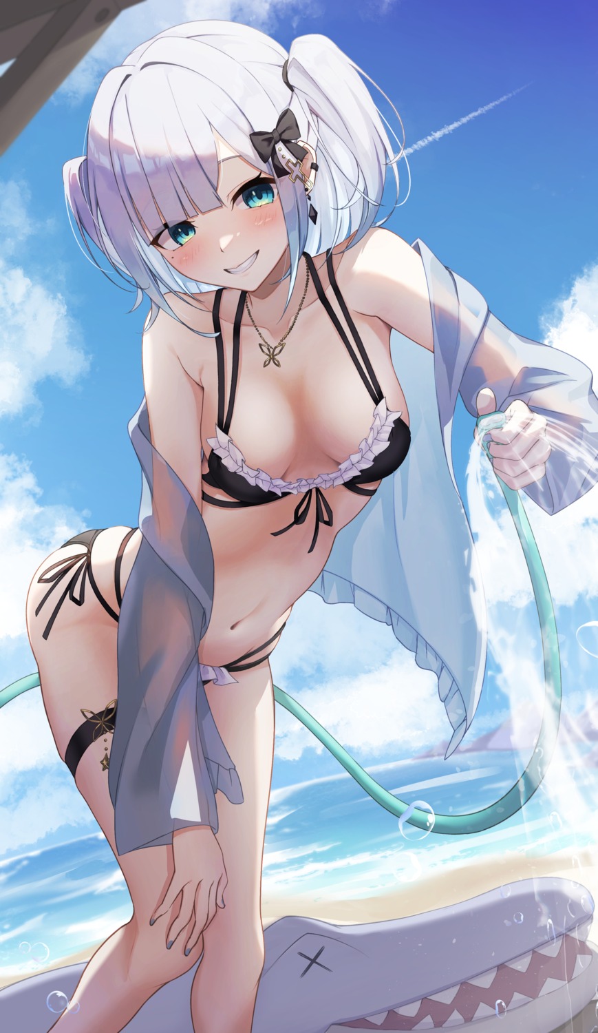 bikini garter kaga_sumire lupinus_virtual_games see_through swimsuits unidon_48 vspo!