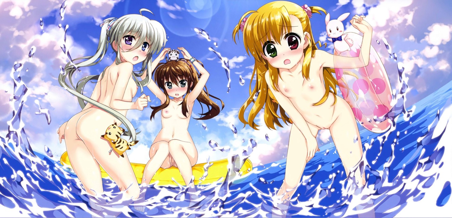 ass einhart_stratos fujima_takuya fuuka_reventon loli mahou_shoujo_lyrical_nanoha mahou_shoujo_lyrical_nanoha_vivid naked nipples photoshop pussy uncensored vivid_strike! vivio wet