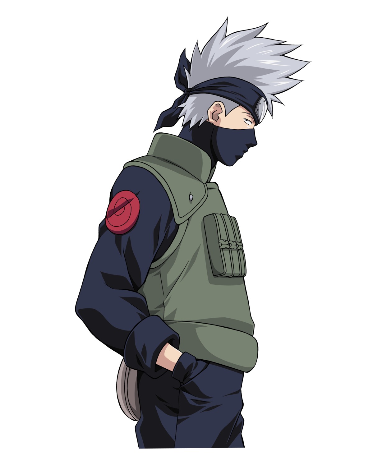 hatake_kakashi male naruto vector_trace