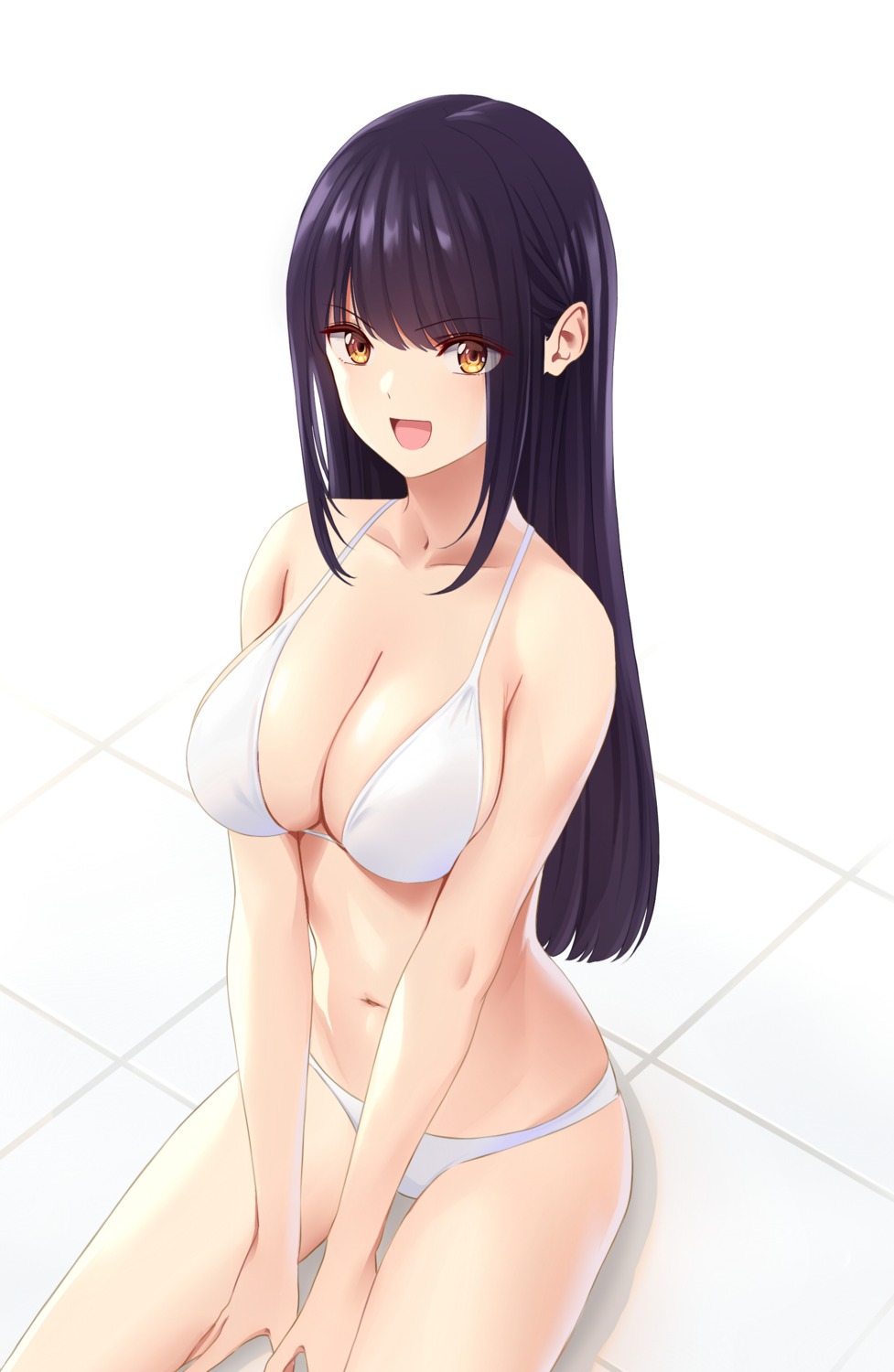 bikini breast_hold marui_koishi swimsuits