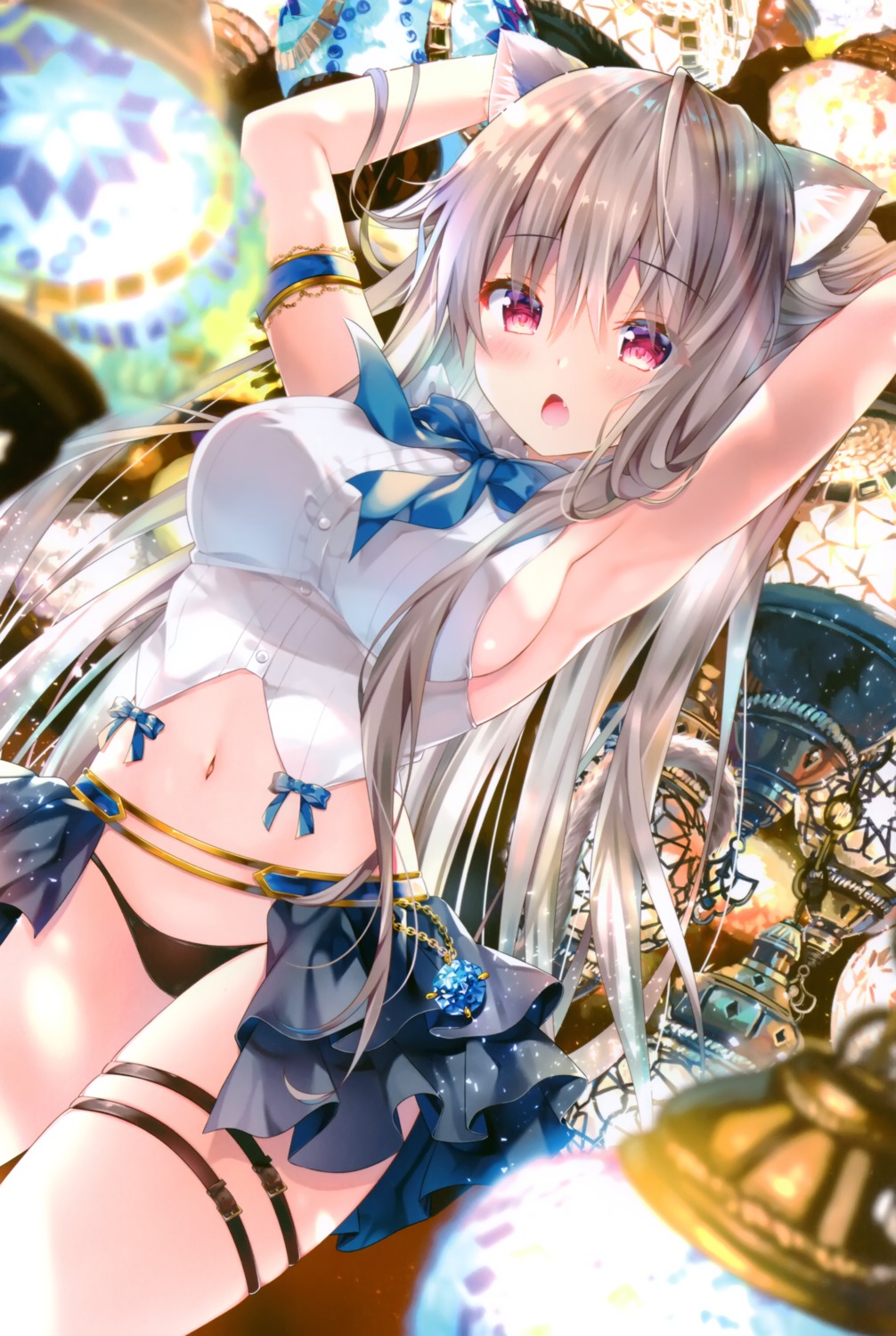 animal_ears garter kino kinokonomi nekomimi pantsu