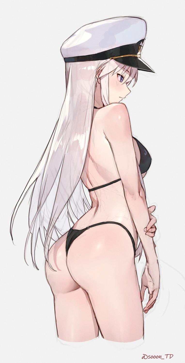 ass azur_lane bikini enterprise_(azur_lane) sketch sooon swimsuits thong