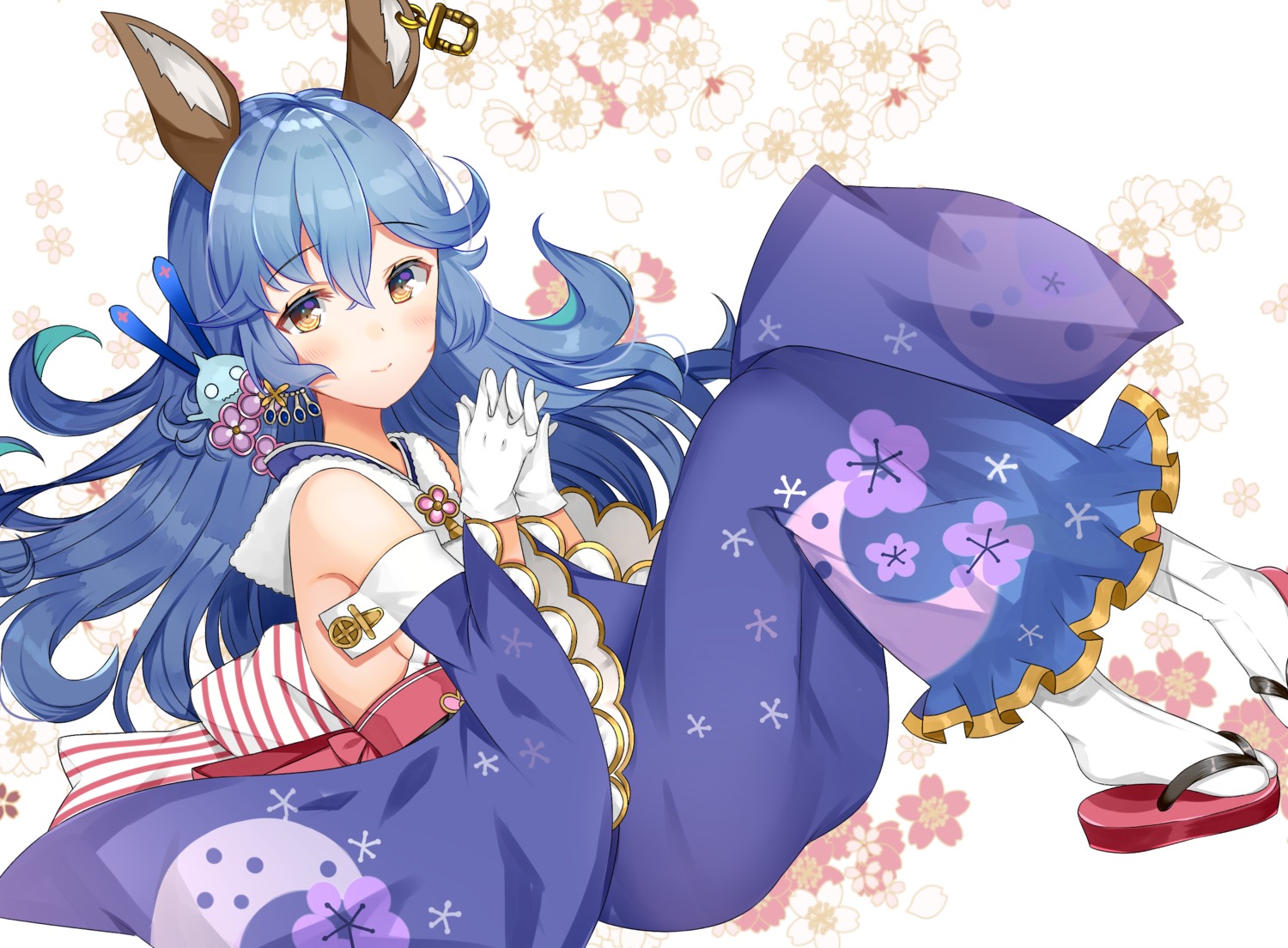 animal_ears aozora_nan ferry_(granblue_fantasy) granblue_fantasy kimono