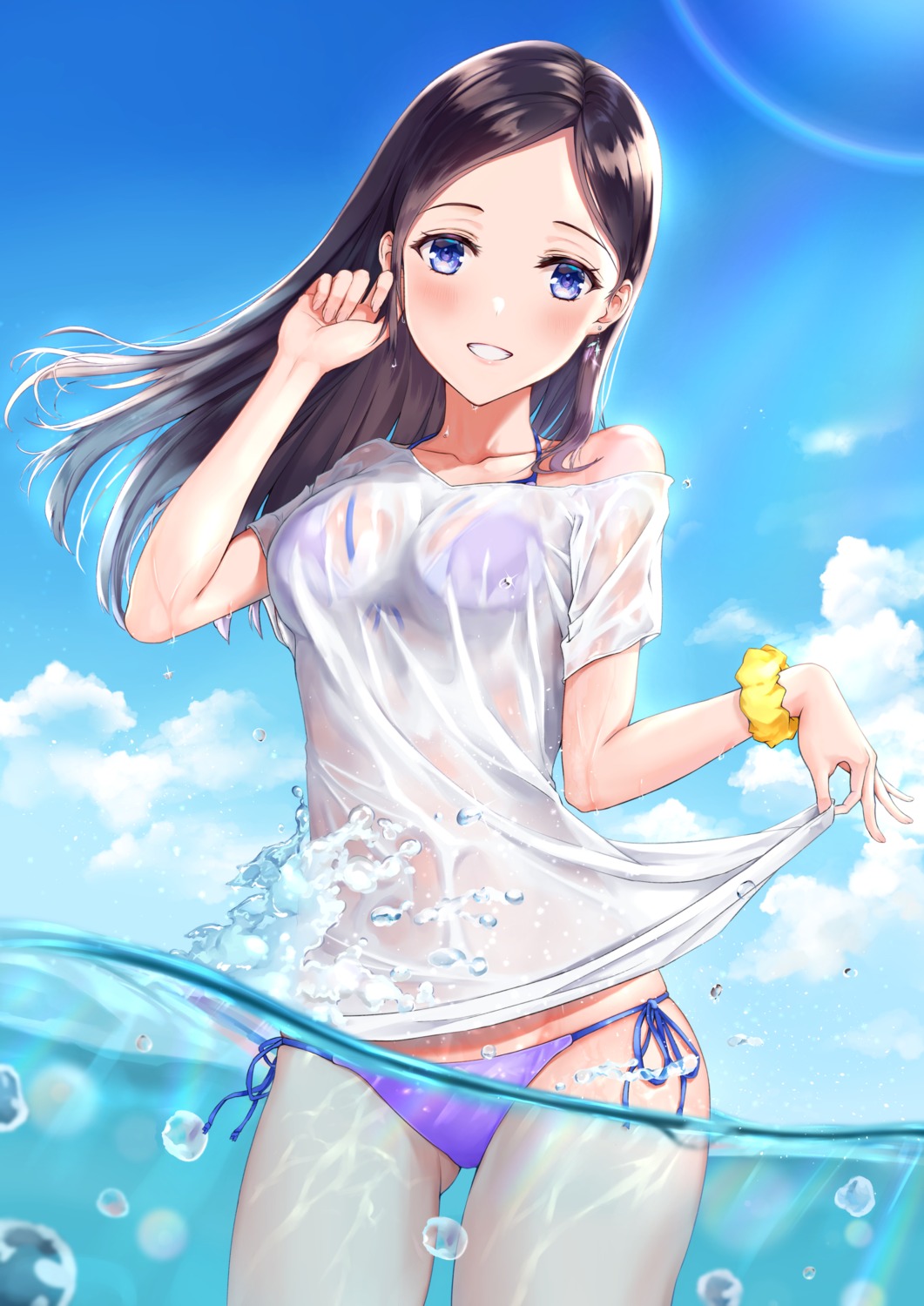 artist_revision bikini see_through swimsuits tooku0 wet wet_clothes