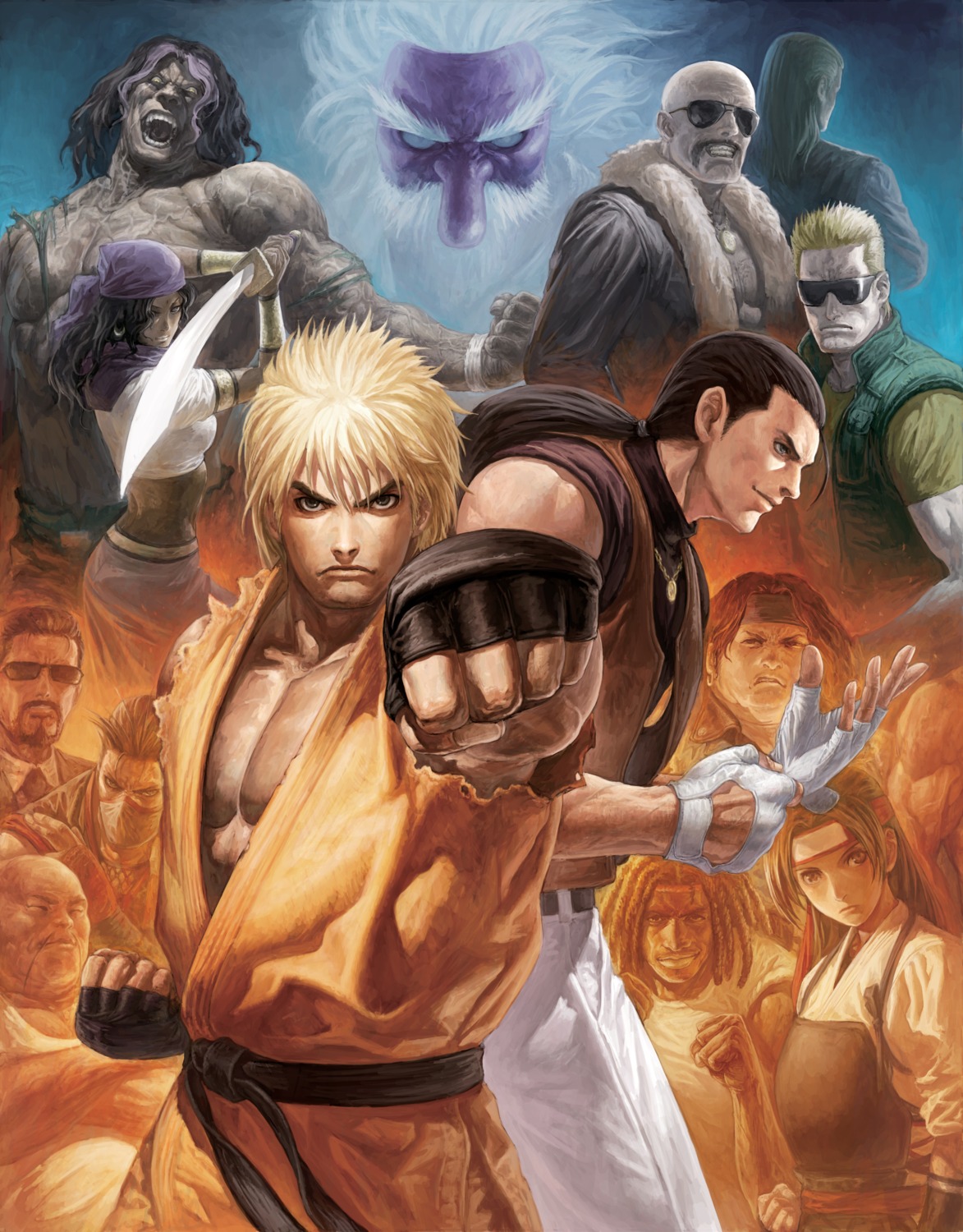 geese_howard hiroaki jack_turner japanese_clothes john_crawley karman_cole kisaragi_eiji megane mickey_rogers mr._big mr._karate robert_garcia ryuuko_no_ken sakazaki_ryo sinclair snk sword temjin toudou_kasumi wyler