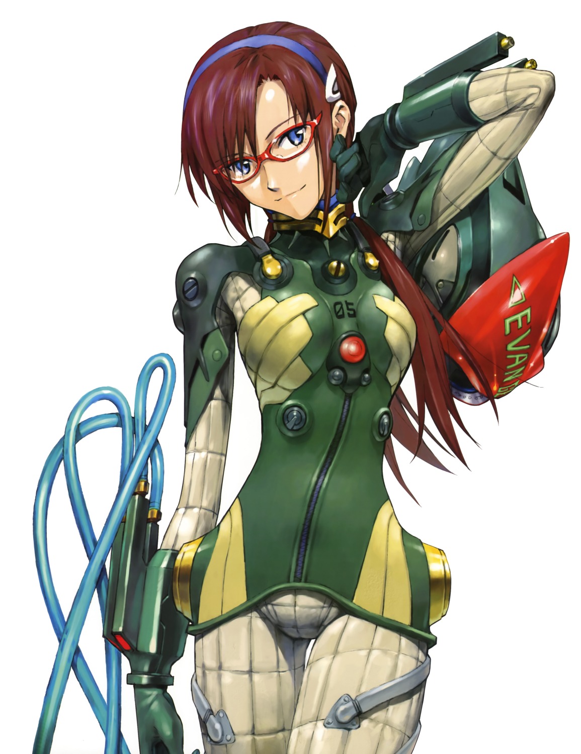 bodysuit detexted makinami_mari_illustrious megane neon_genesis_evangelion sadamoto_yoshiyuki