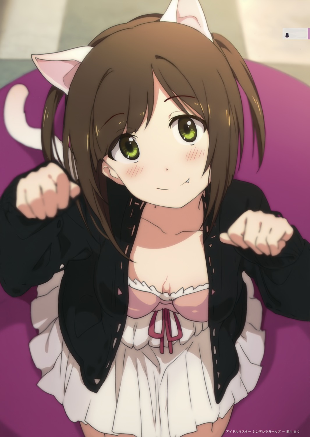 animal_ears cleavage milky_been! nekomimi ogipote tail the_idolm@ster the_idolm@ster_cinderella_girls