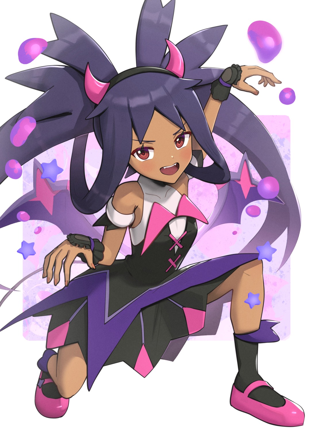 dress gonzarez halloween horns iris_(pokemon) pokemon pokemon_b2w2 pokemon_bw