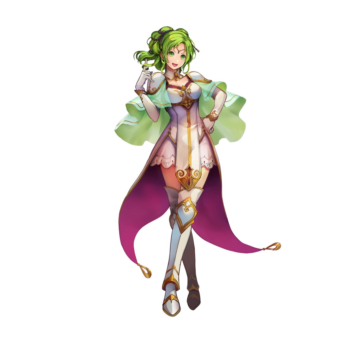 arachel armor cleavage dress fire_emblem fire_emblem:_seima_no_kouseki fire_emblem_heroes konfuzi_kokon nintendo thighhighs