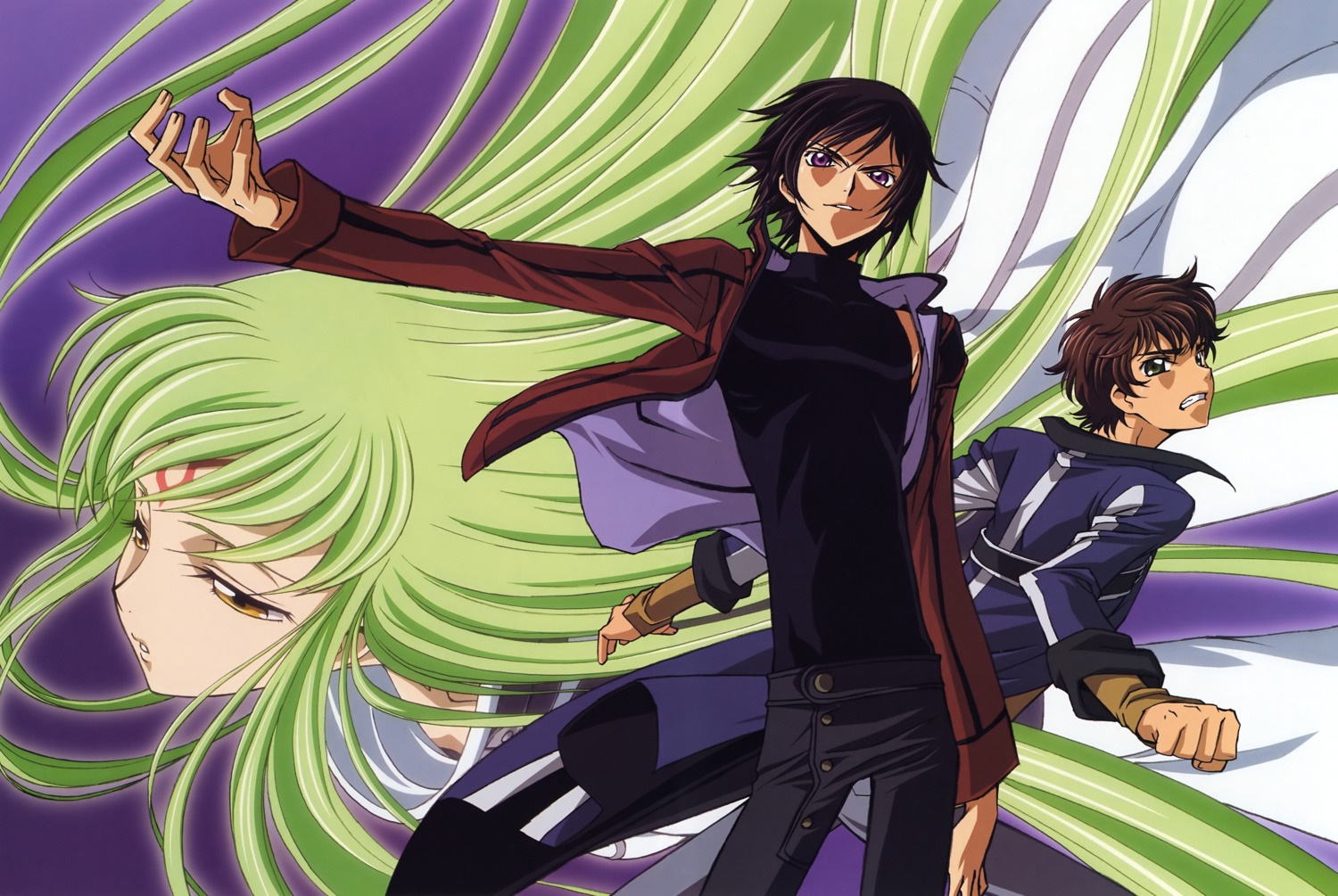 c.c. code_geass kimura_takahiro kururugi_suzaku lelouch_lamperouge