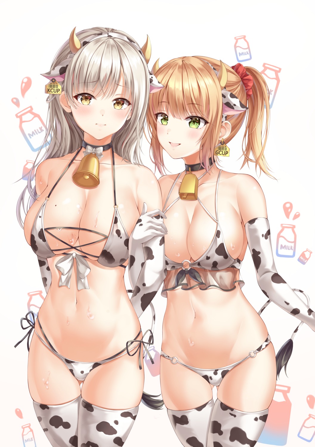 bikini bnari horns see_through swimsuits tail thighhighs