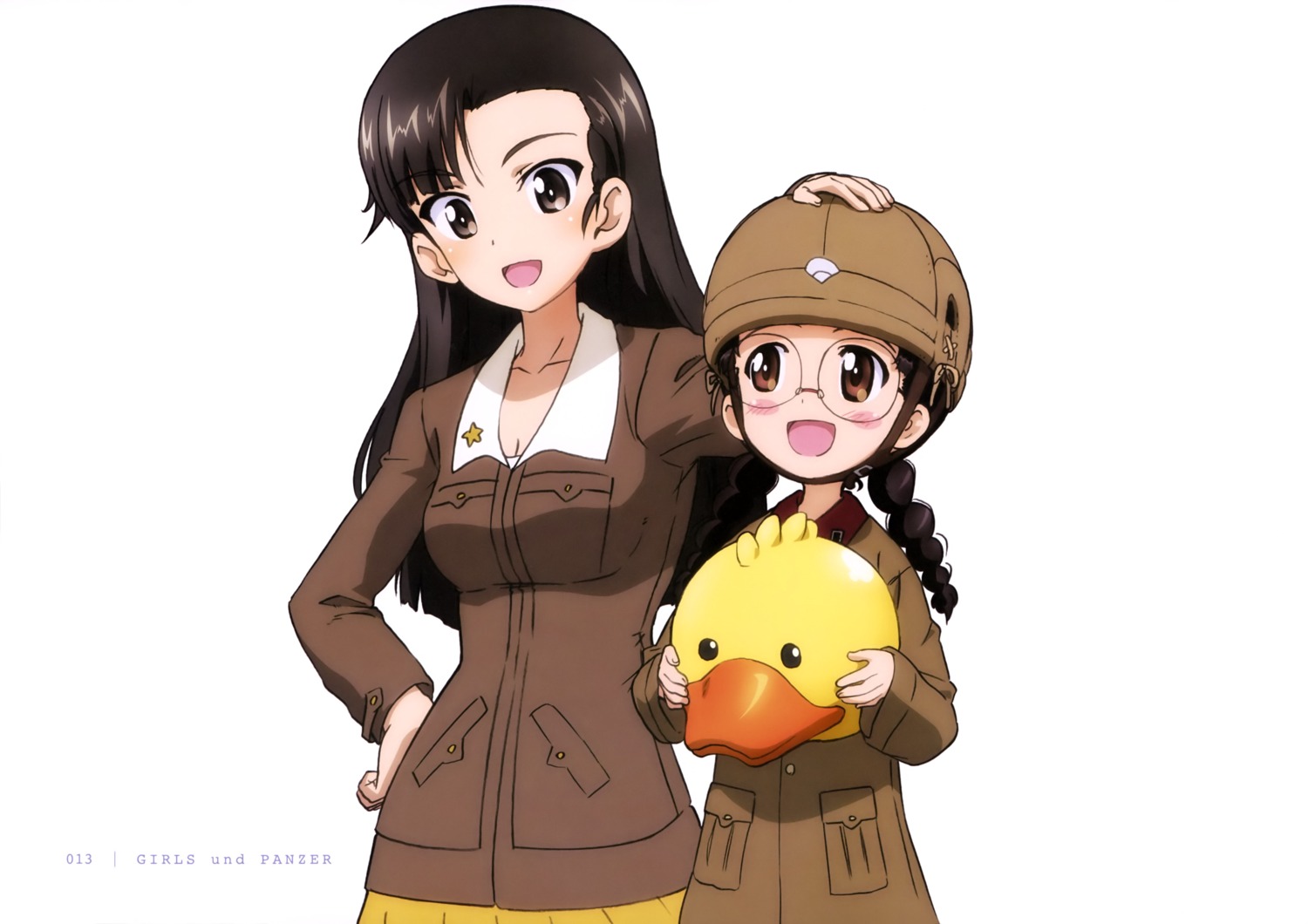 fukuda_(girls_und_panzer) girls_und_panzer megane nishi_kinuyo uniform