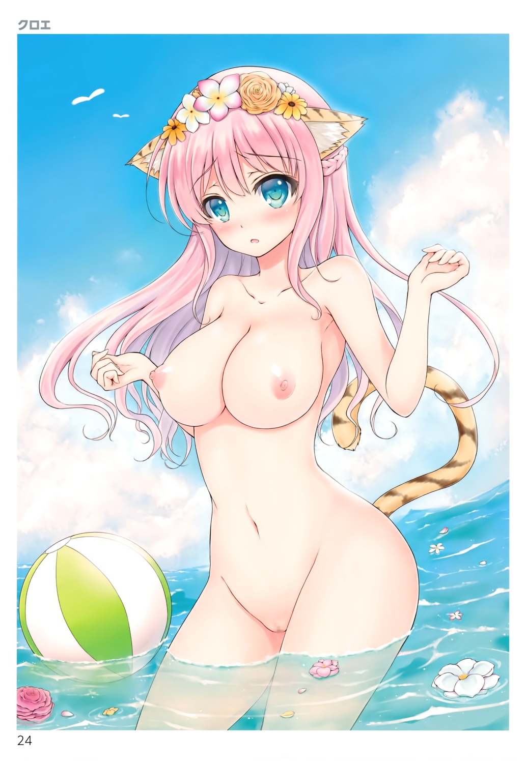 animal_ears censored crowe_(sugar-berry-syrup) naked nipples pussy tail toranoana wet