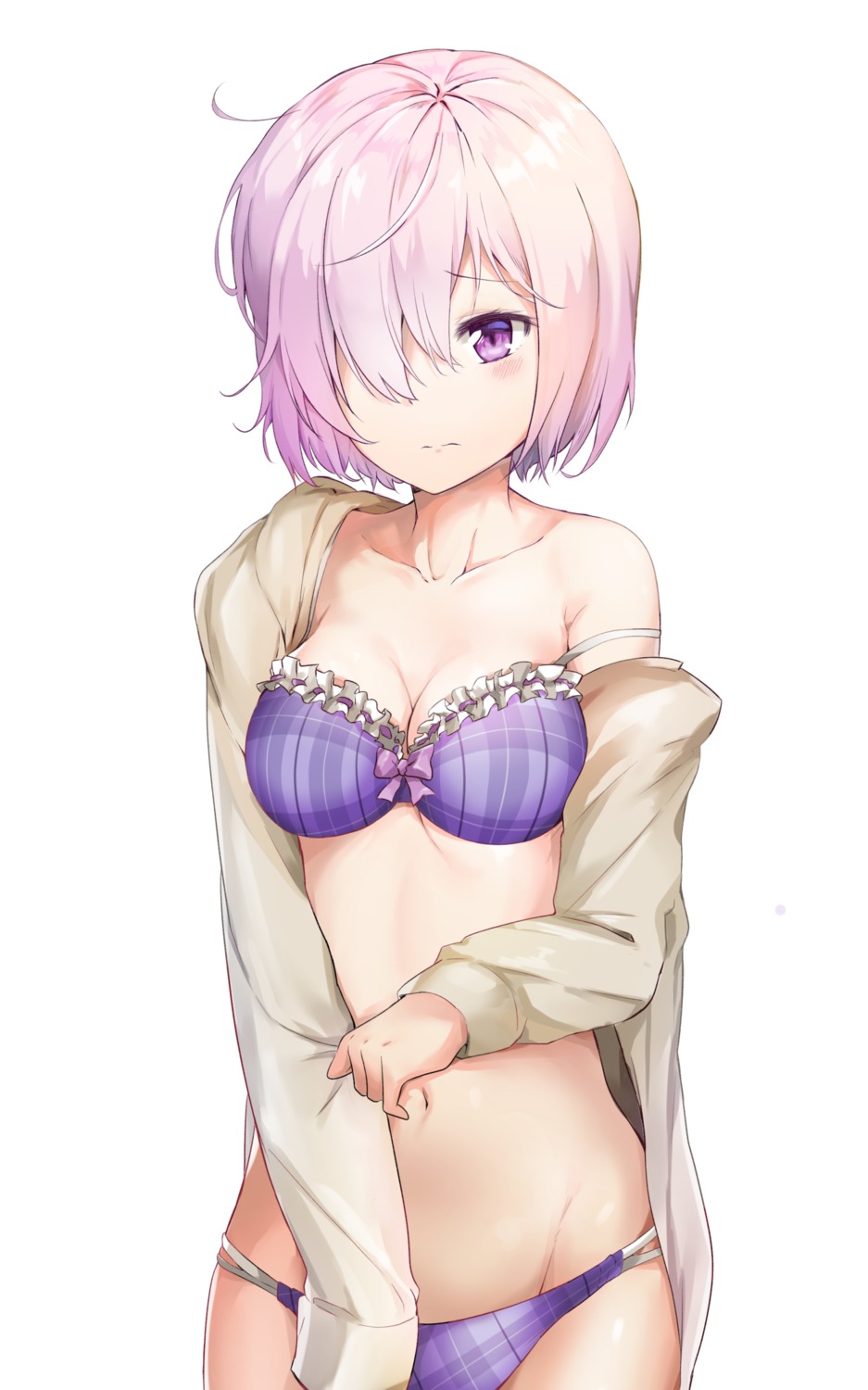 bra cleavage fate/grand_order mash_kyrielight open_shirt pantsu sunhyun