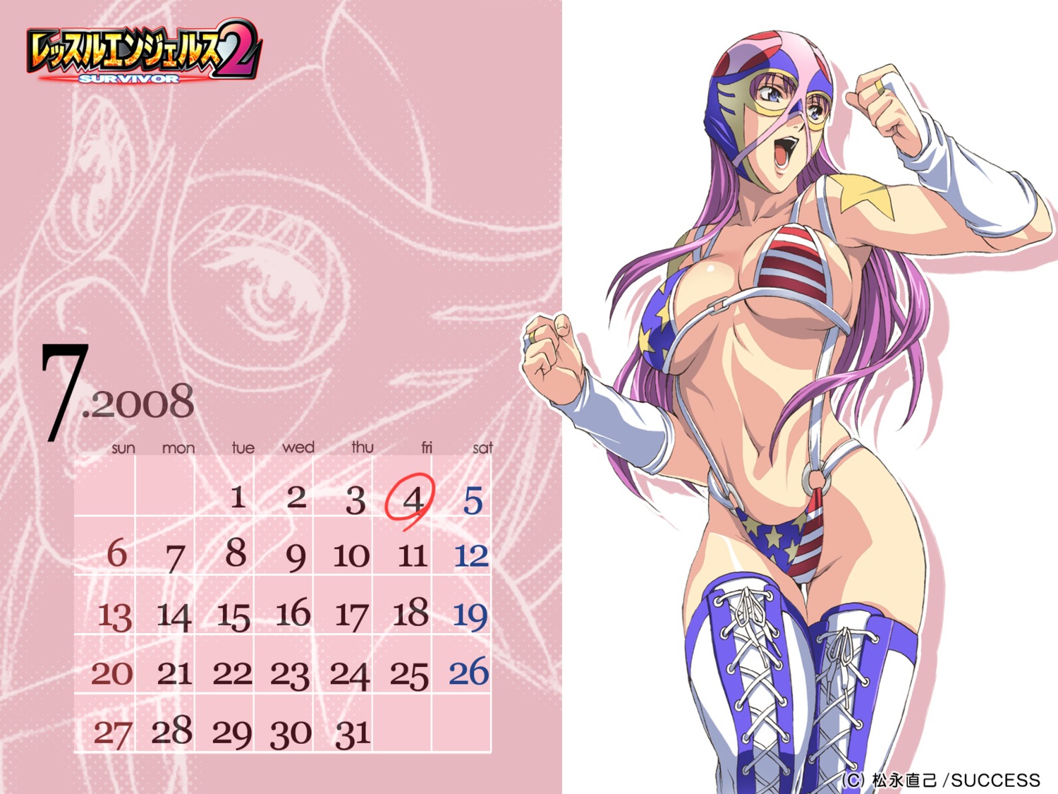 bikini calendar homare success swimsuits the_usa thighhighs underboob wallpaper wrestle_angels wrestle_angels_survivor_2