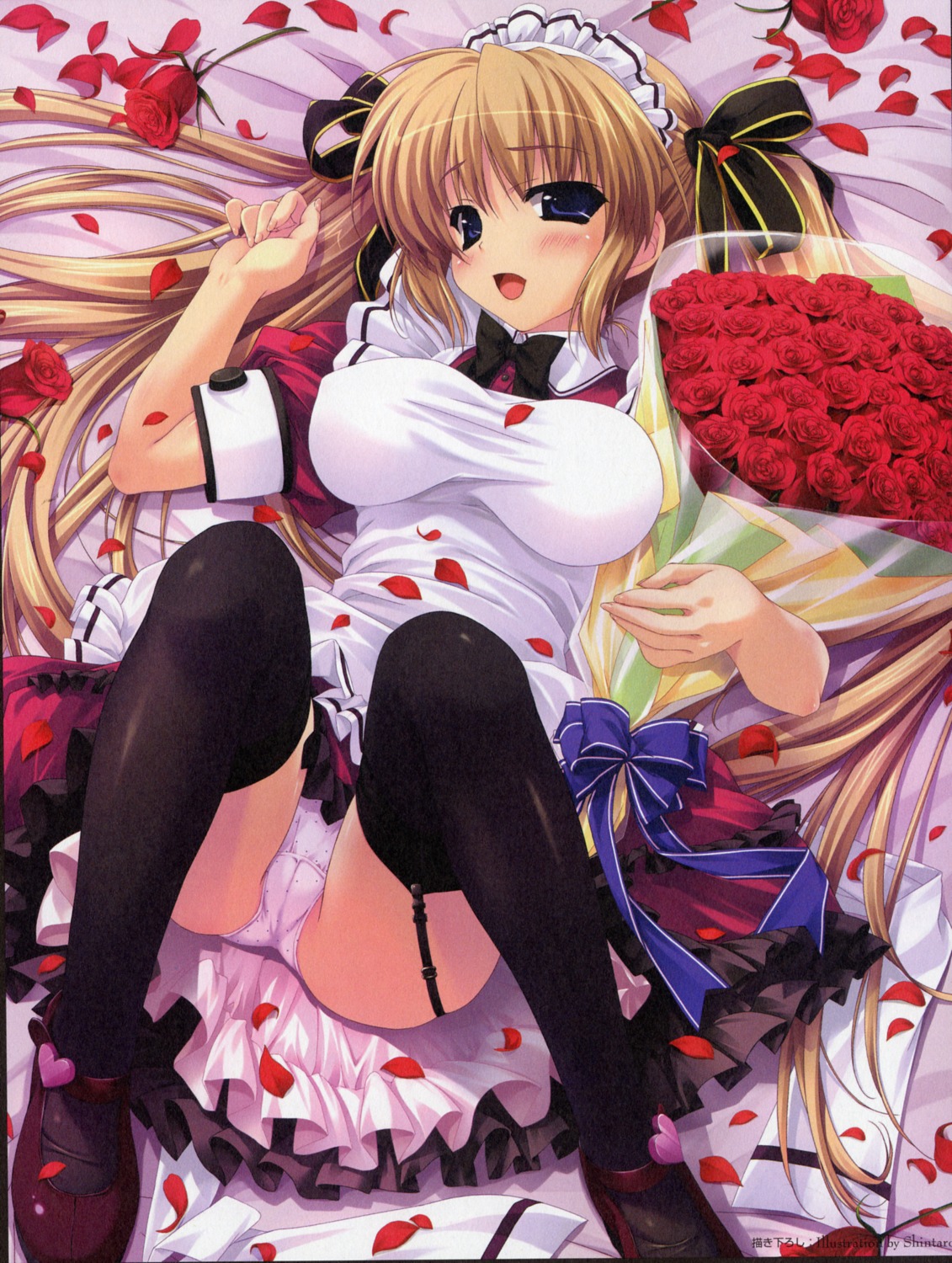 cameltoe erect_nipples maid pantsu paper_texture shintarou stockings thighhighs