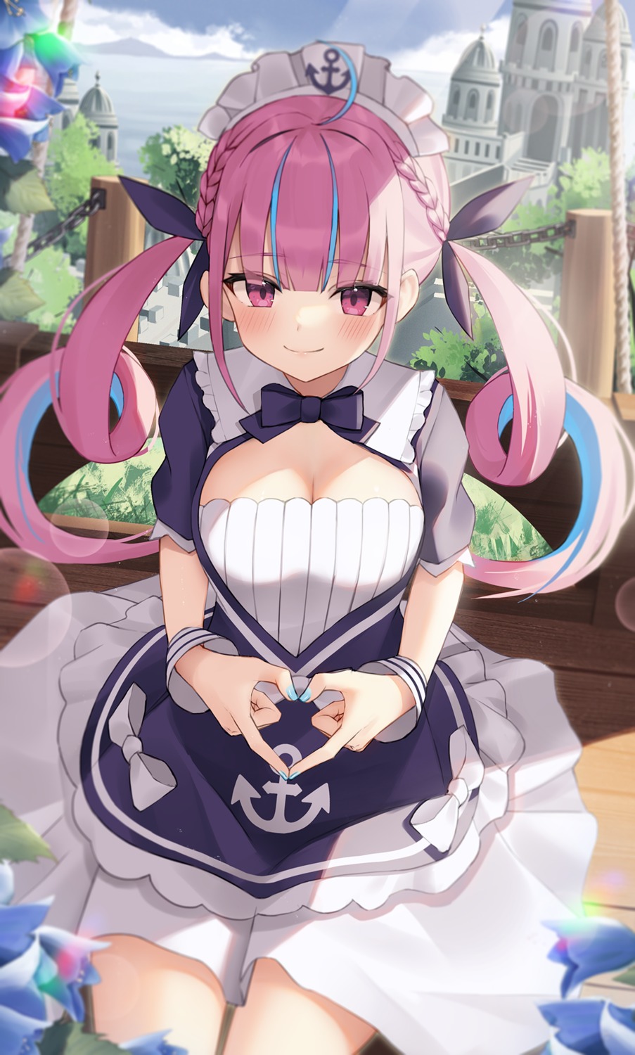 hololive maid minato_aqua thomas_8000