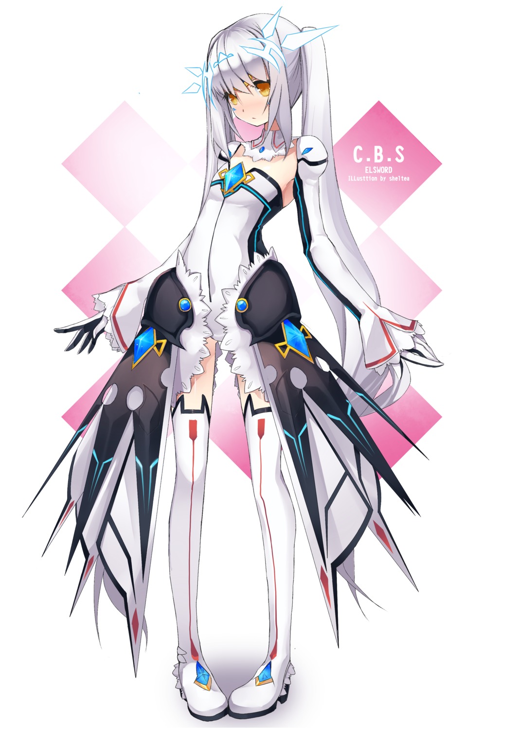 aliasing elsword eve_(elsword) sheltea thighhighs