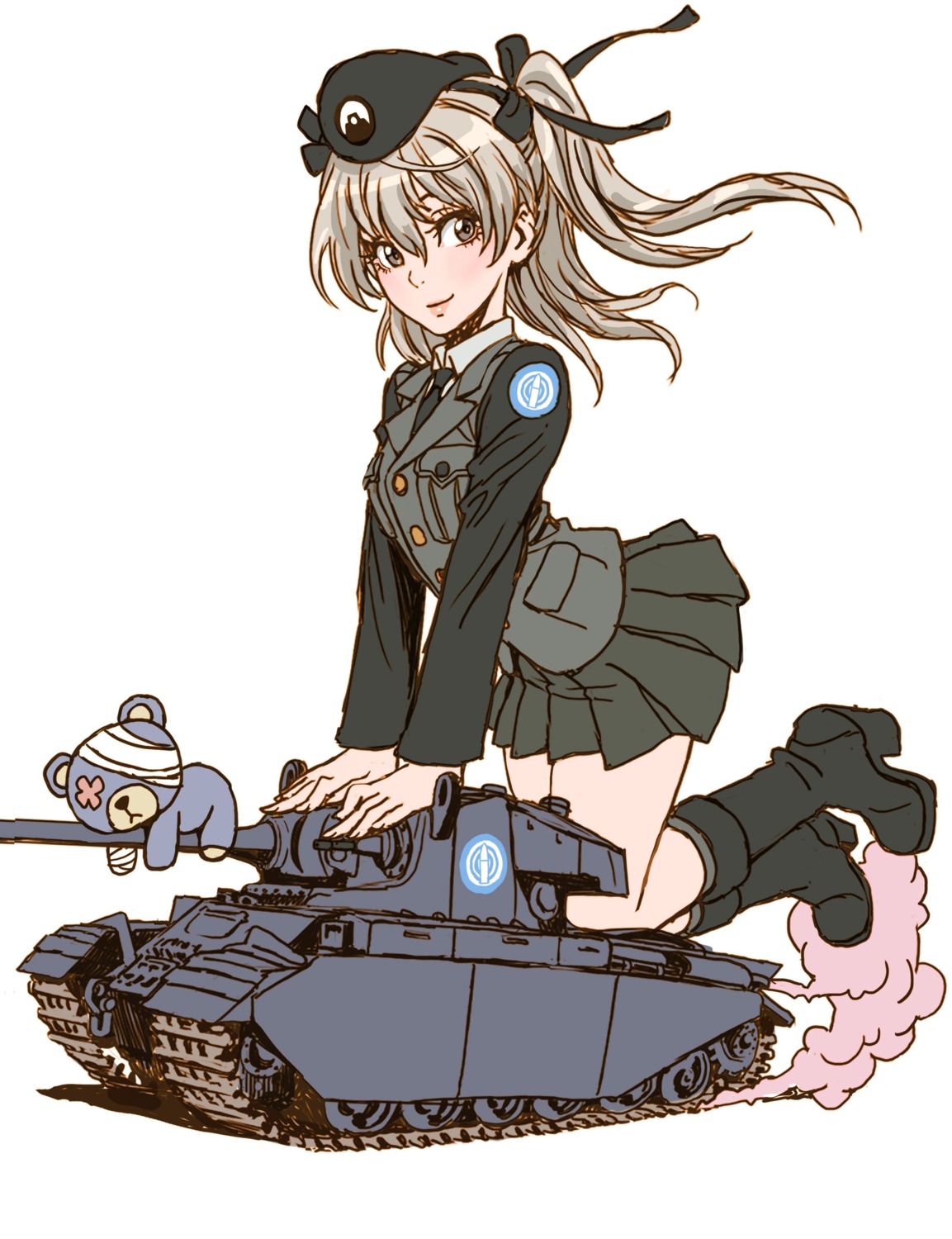 bandages girls_und_panzer heels shimada_arisu uniform yamashita_shunya