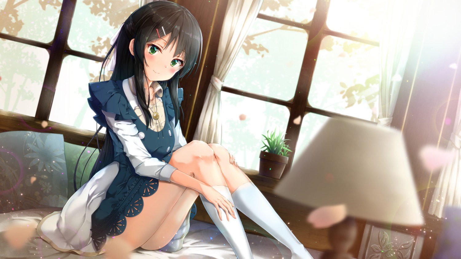 kuria_(clear_trip_second) kurisaka_mai_(trisound) maid trisound wallpaper