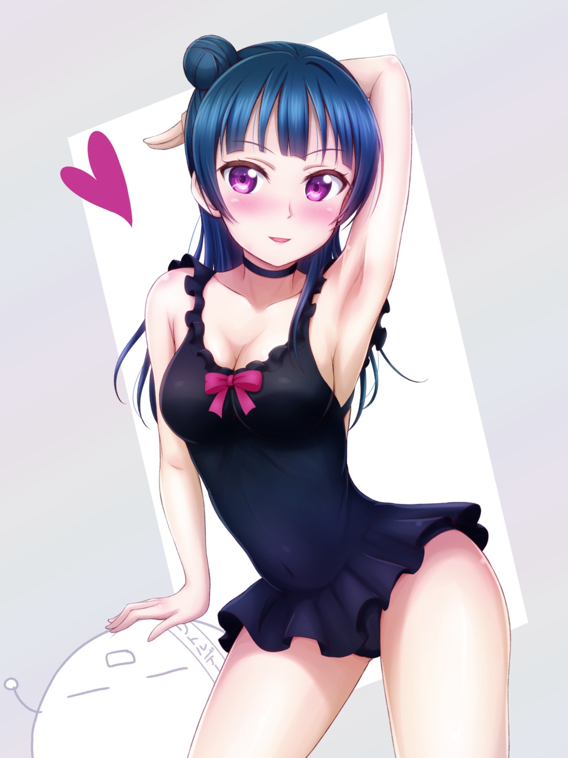 ckst cleavage love_live!_sunshine!! swimsuits tsushima_yoshiko