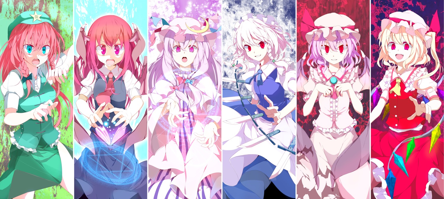 flandre_scarlet hong_meiling izayoi_sakuya oouso patchouli_knowledge remilia_scarlet touhou