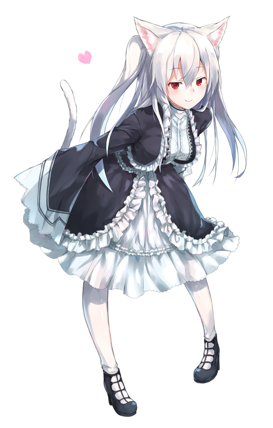 animal_ears dress gothic_lolita heels lolita_fashion nekomimi nora_cat nora_cat_channel pantyhose tail yossui